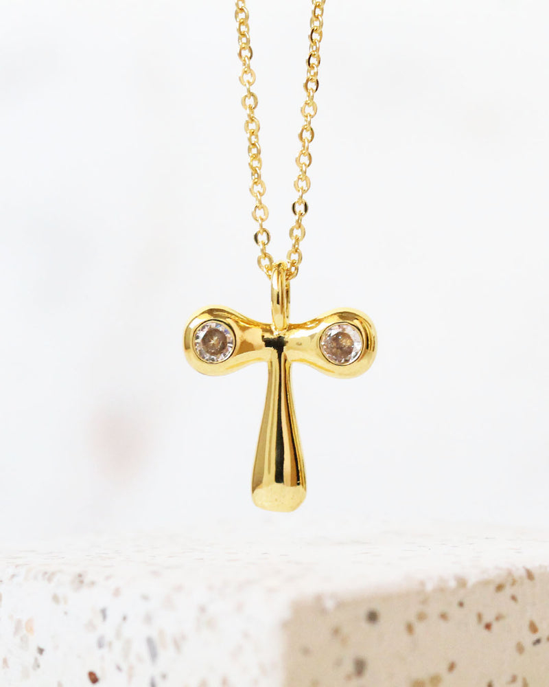 Collar inicial circonia globo T