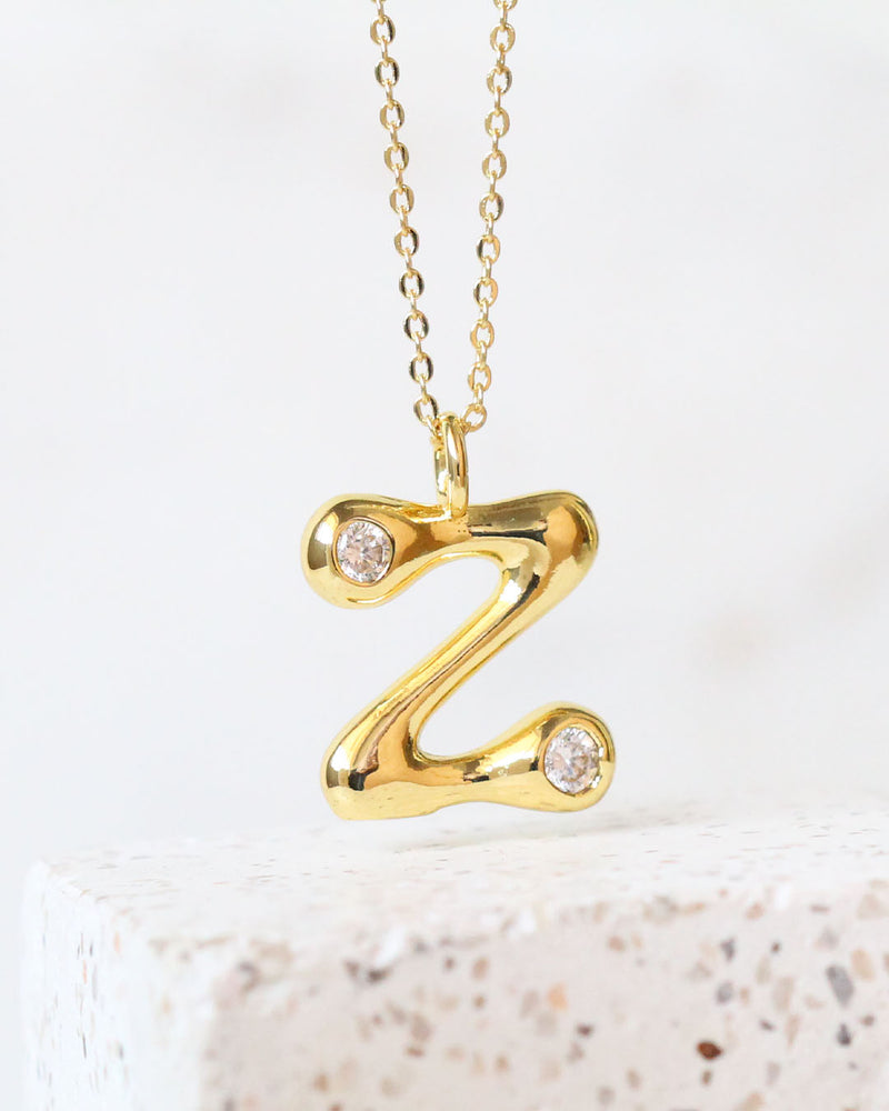 Collar inicial circonia globo Z