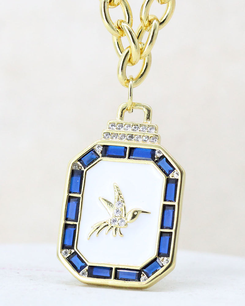 Collar Medalla Colibri