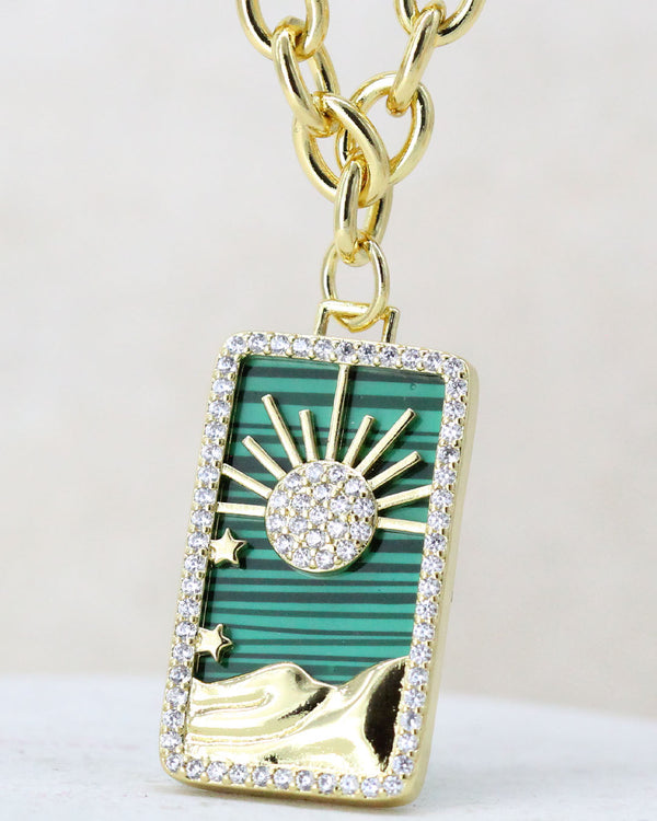 Collar Tarot Sol Malaquita