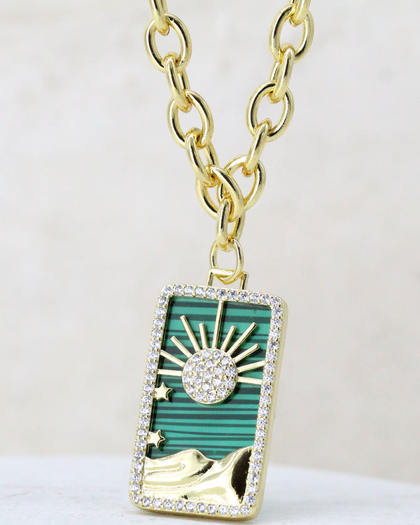 Collar Tarot Sol Malaquita