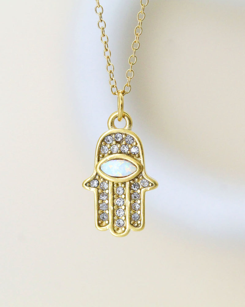 Collar Hamsa Opalo