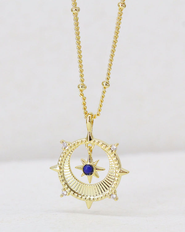 Collar Sol piedra Lapislazuli