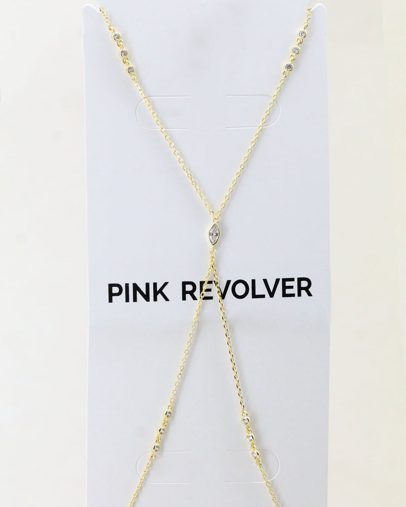 Bodychain V long Zirconias