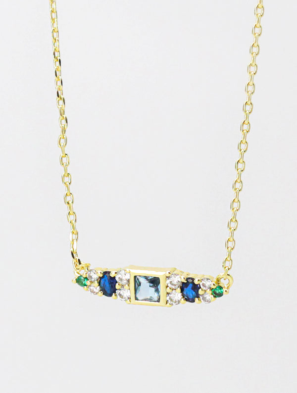 Collar Zirconias Azules
