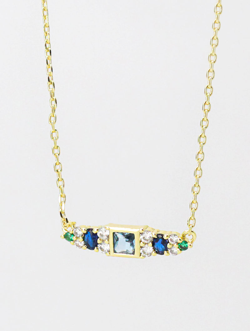 Collar Zirconias Azules