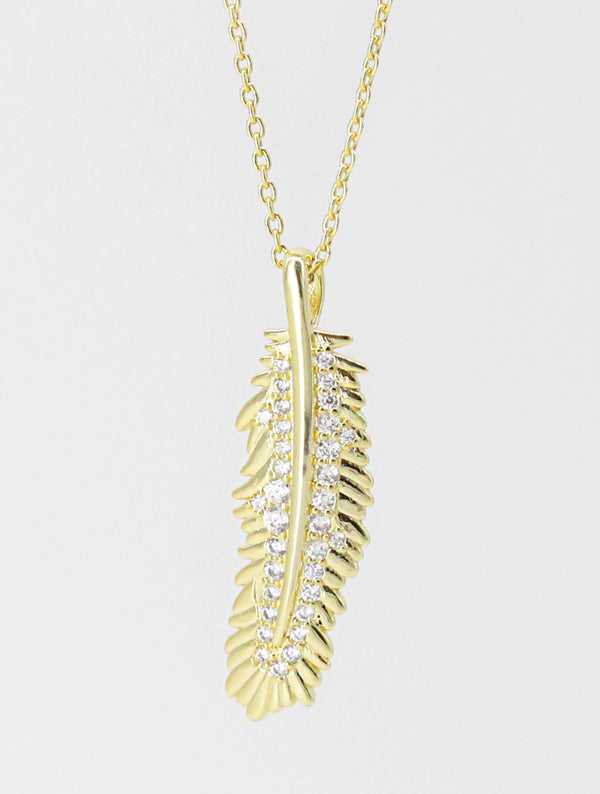 Collar Pluma Zirconias