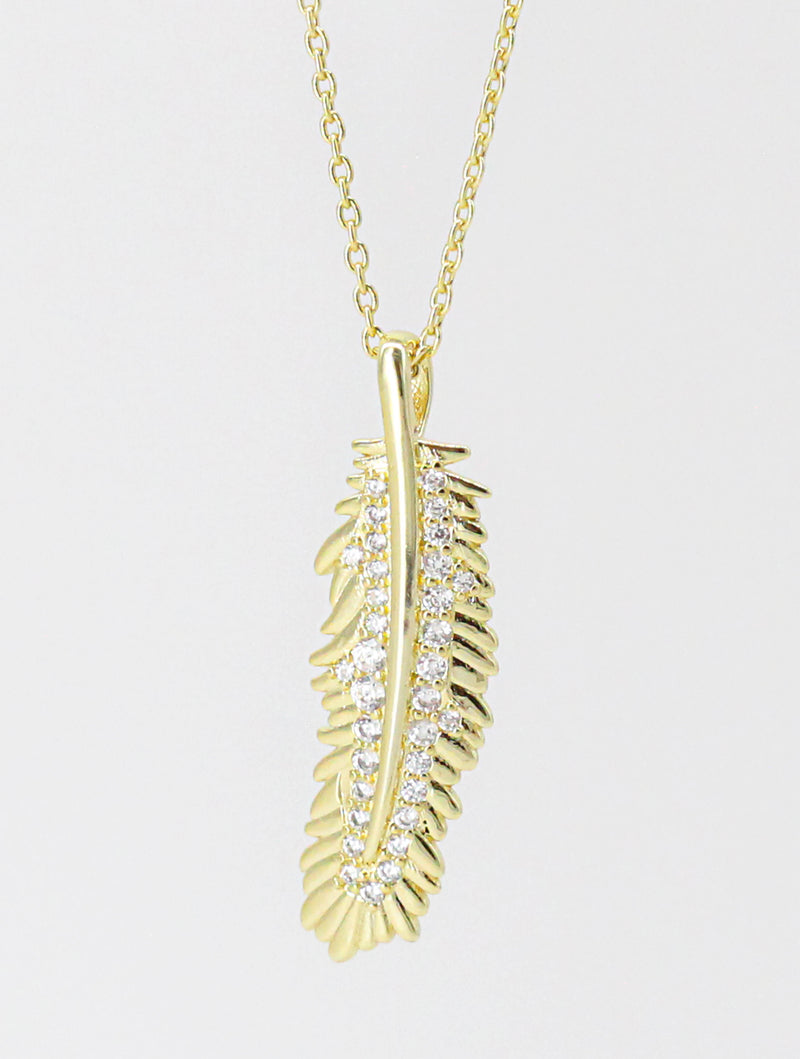Collar Pluma Zirconias