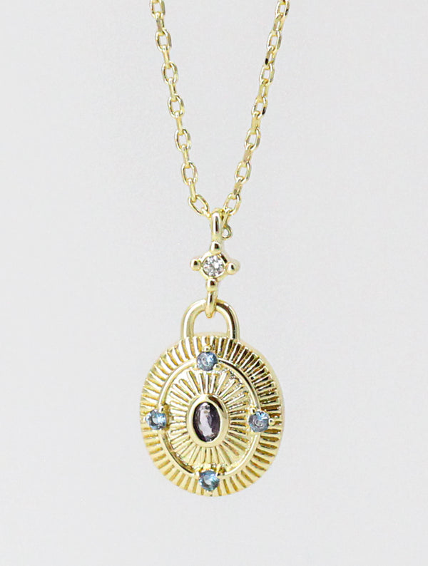 Collar Medalla Mini Zirconias