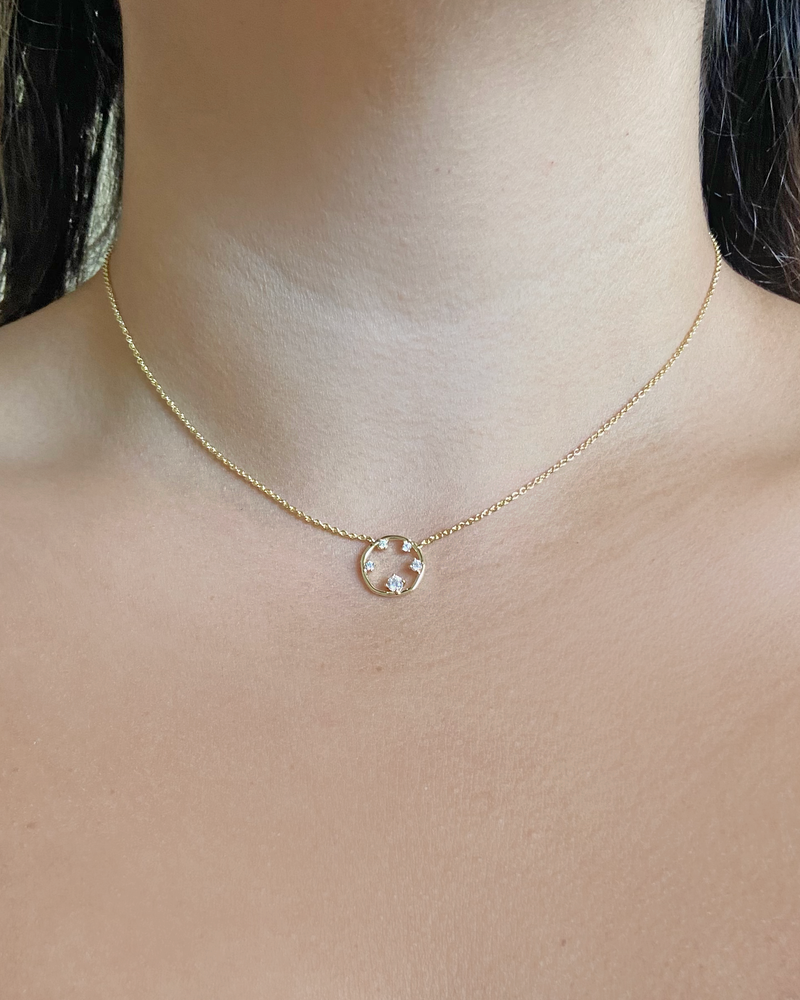 Collar Circulo Zirconias