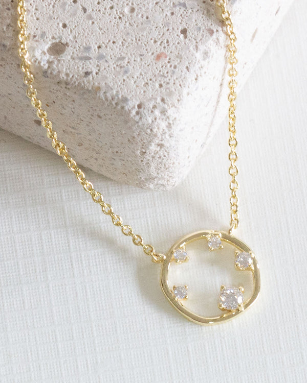 Collar Circulo Zirconias