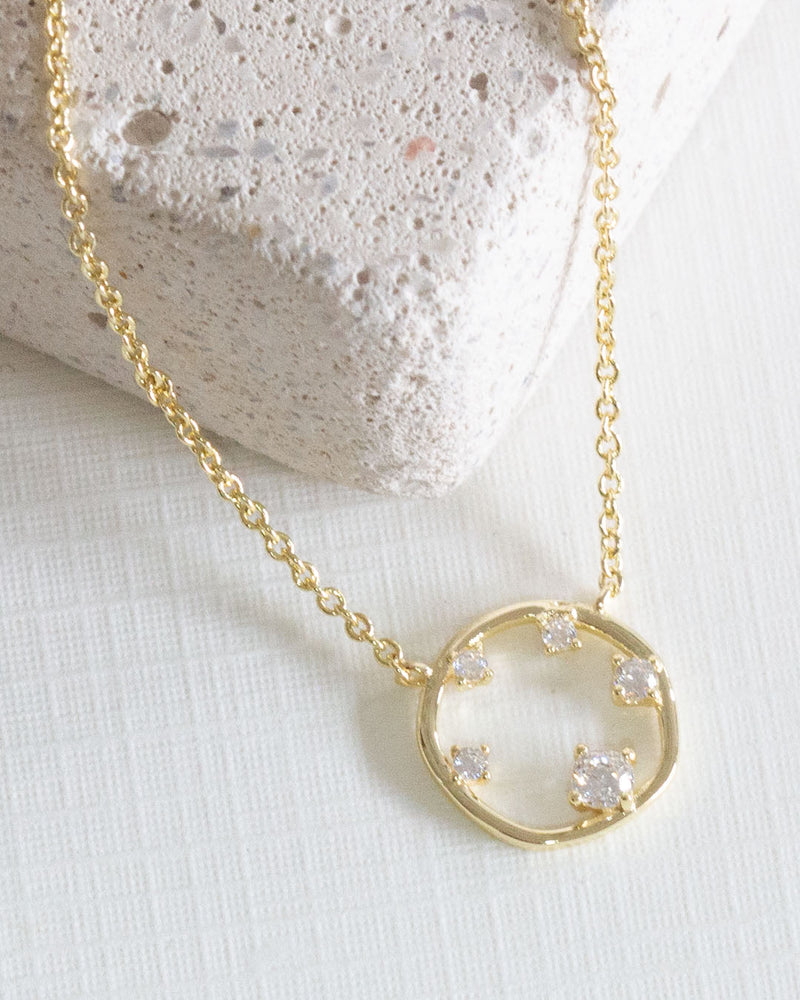 Collar Circulo Zirconias