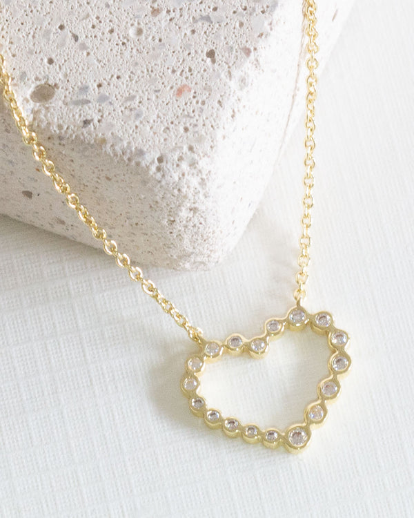 Collar Corazón Zirconias