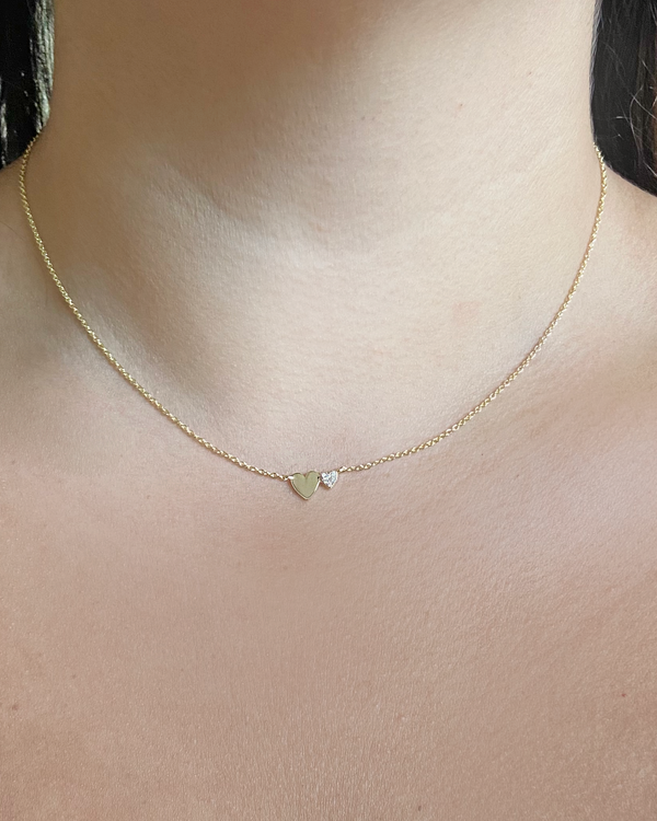 Collar Corazón Doble