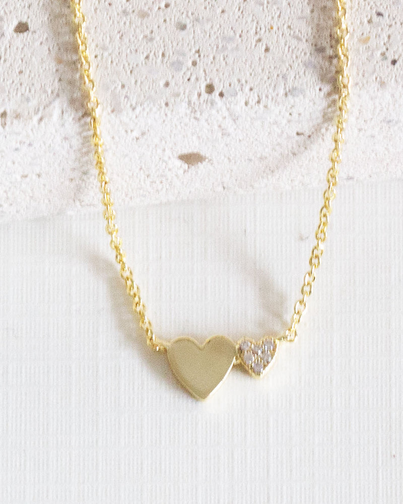 Collar Corazón Doble