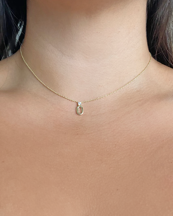 Collar Dije Ovalo Zirconia