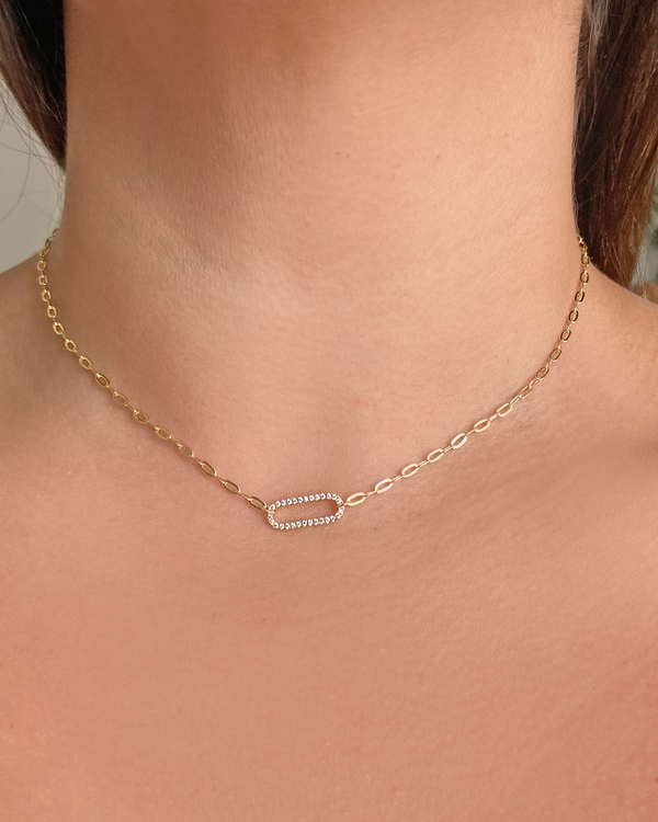Collar ovalo Zirconias