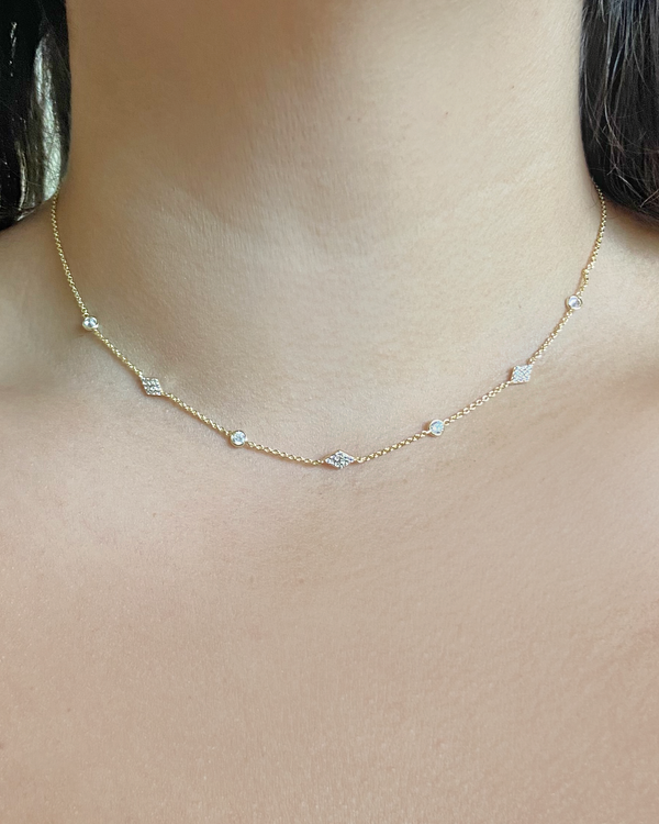 Collar Bolitas Zirconias