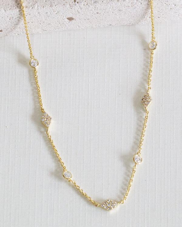 Collar Bolitas Zirconias