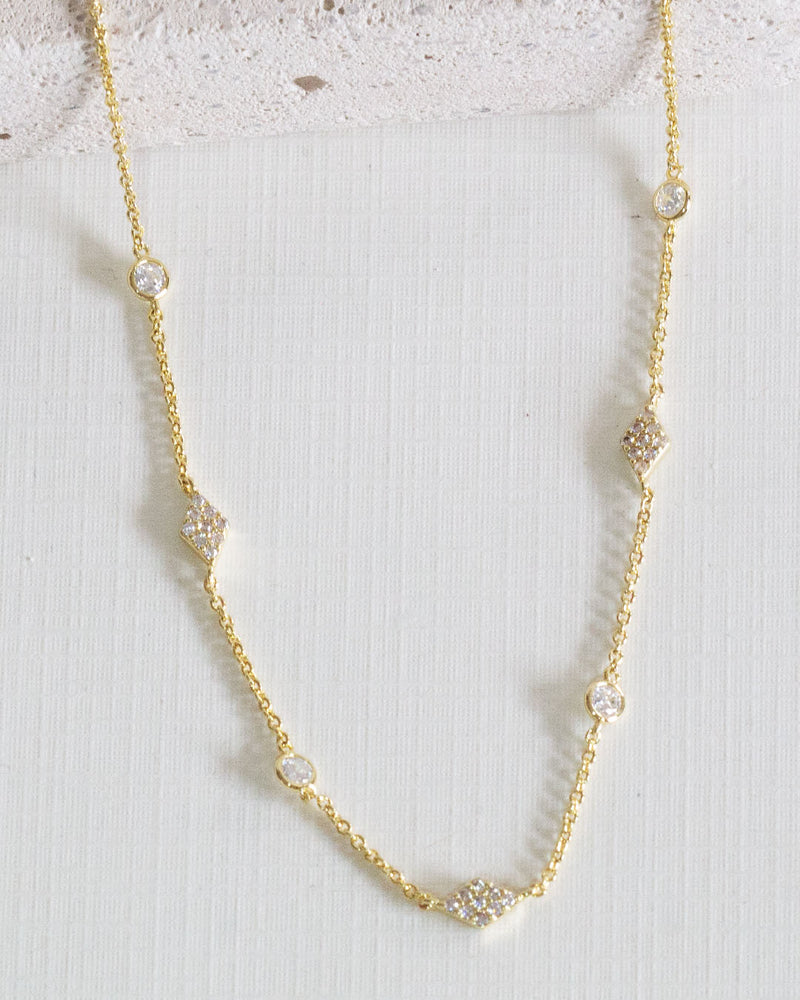 Collar Bolitas Zirconias