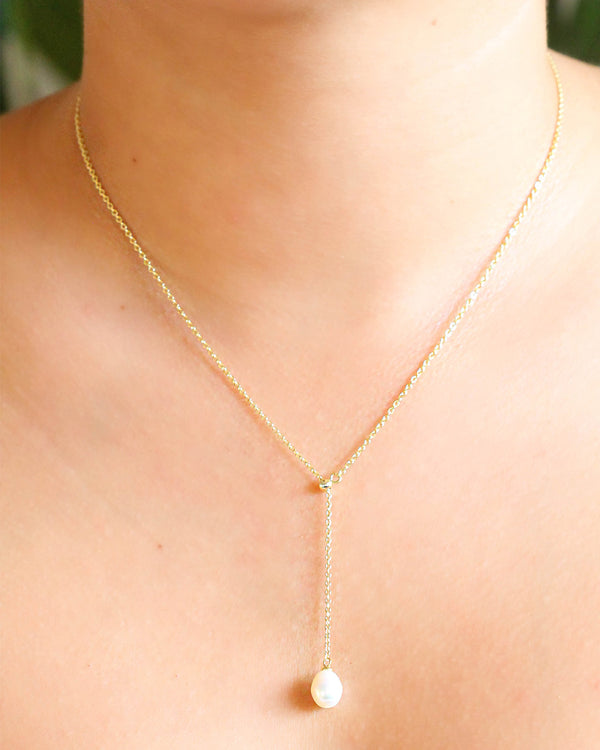 Collar Corbatín Perlas