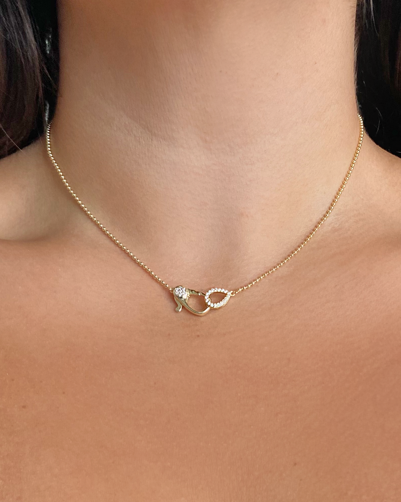 Collar Broche Zirconia