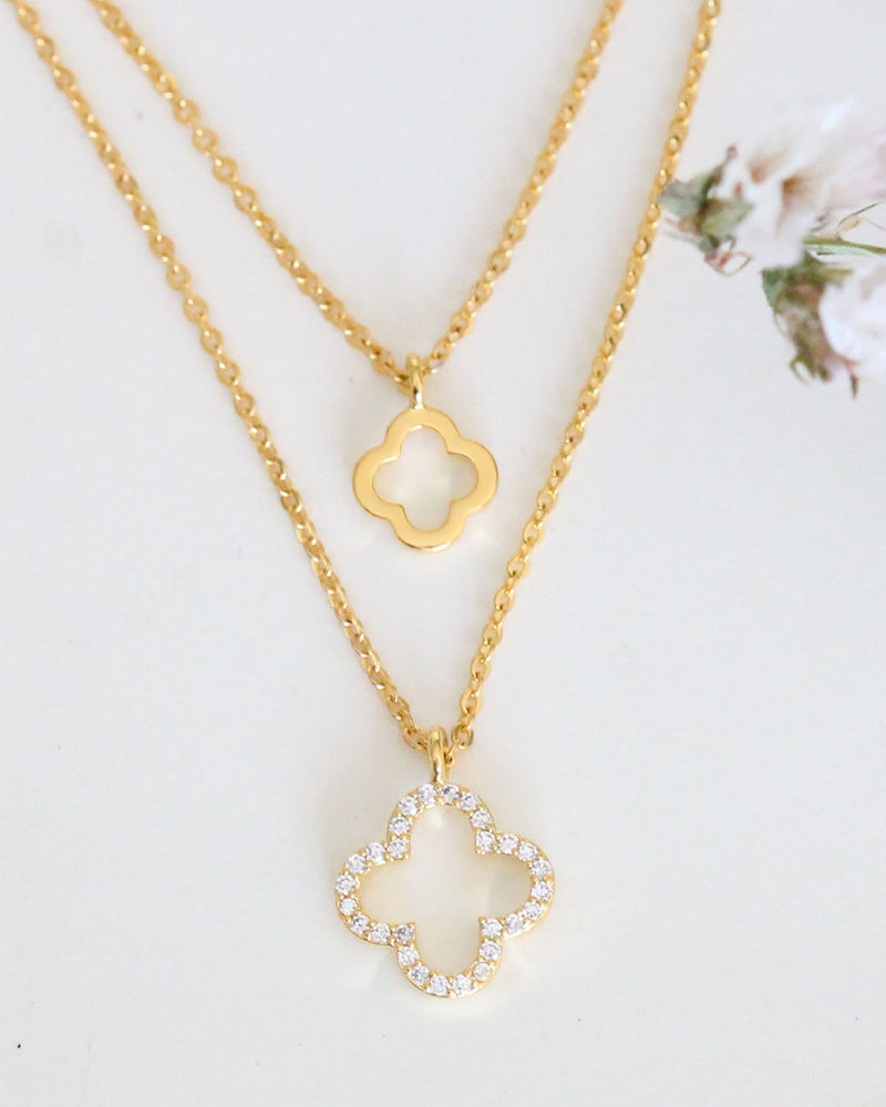 Collar Doble Trebol