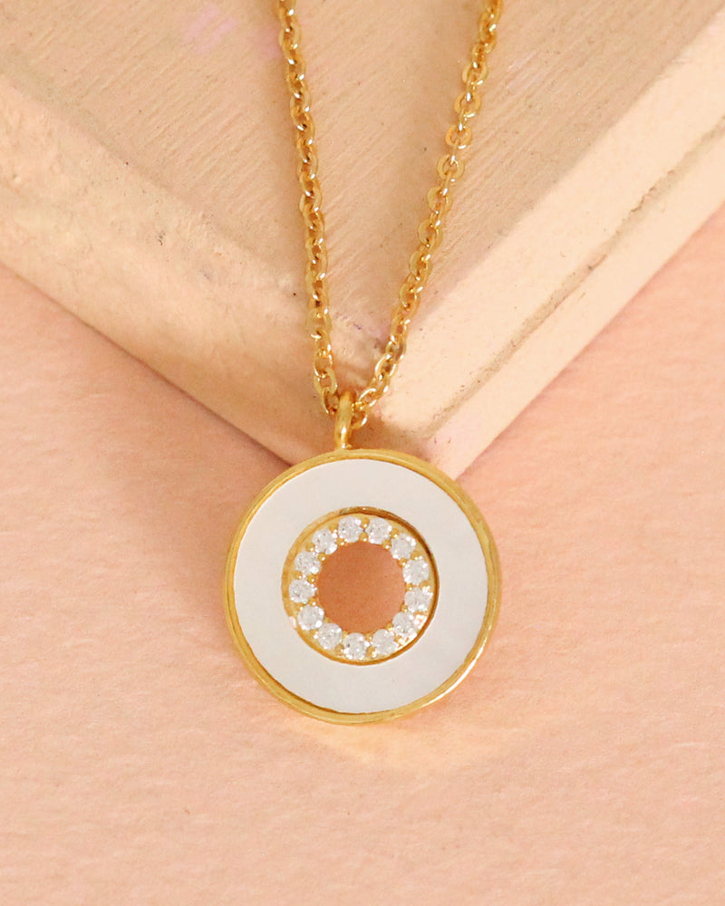 Collar Circulo Blanco