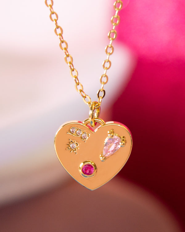 Collar Corazón Cristales