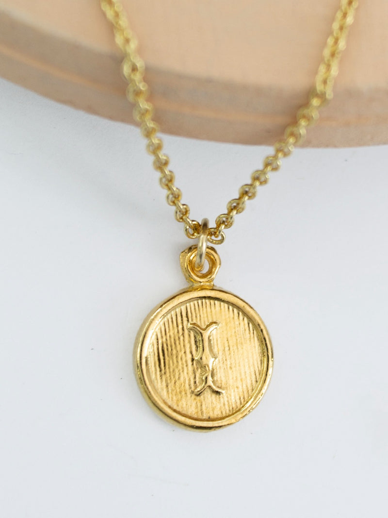 Collar Medalla Inicial I Chapa