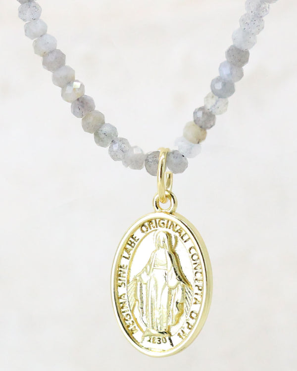 Collar Virgen Labradoritas