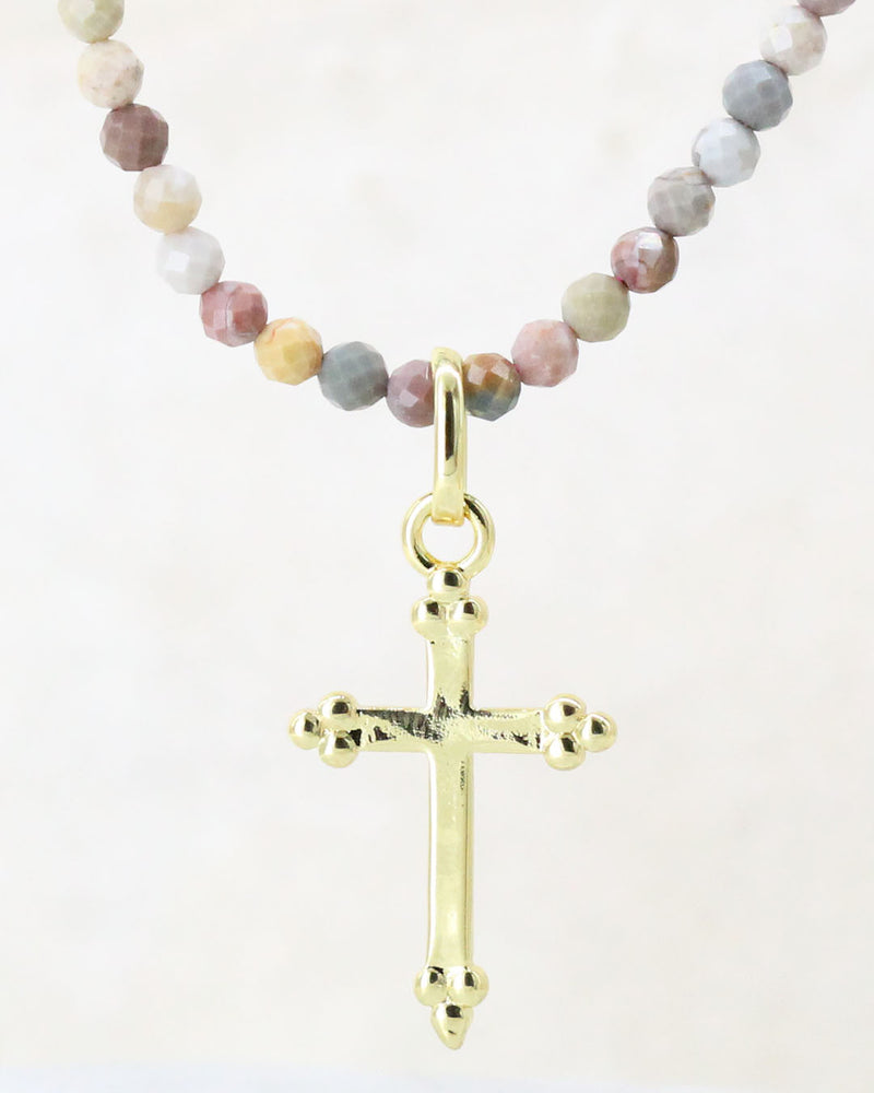 Collar cruz Piedras