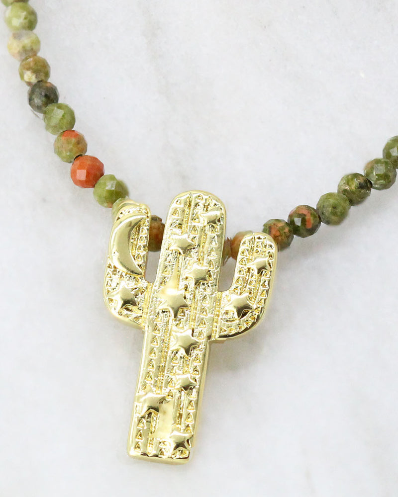 Collar Cactus Piedras Mix