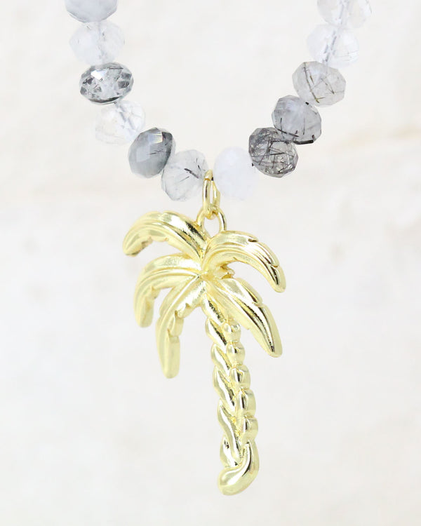 Collar Cuarzo rutilado palma