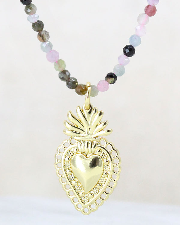 Collar Corazón Fuego