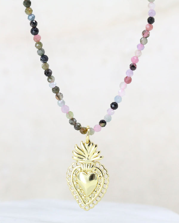 Collar Corazón Fuego