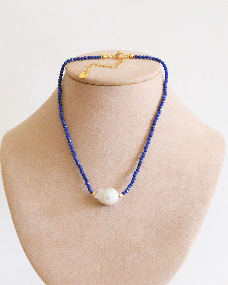 Collar Perla y Lapislázuli