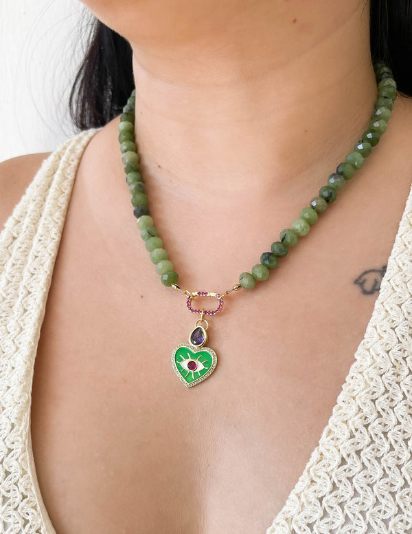Collar Piedra Verde Gruesa
