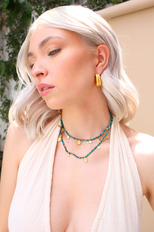 Collar Doble Turquesa