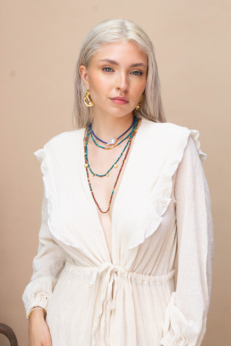 Collar Perla y Lapislázuli