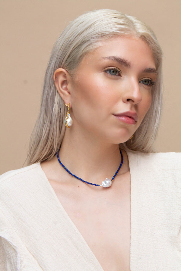 Aretes Perla Enrredada