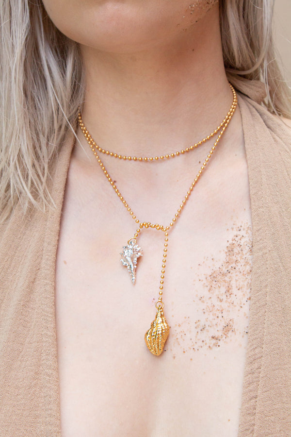 Collar Corbatin Caracol Bicolor