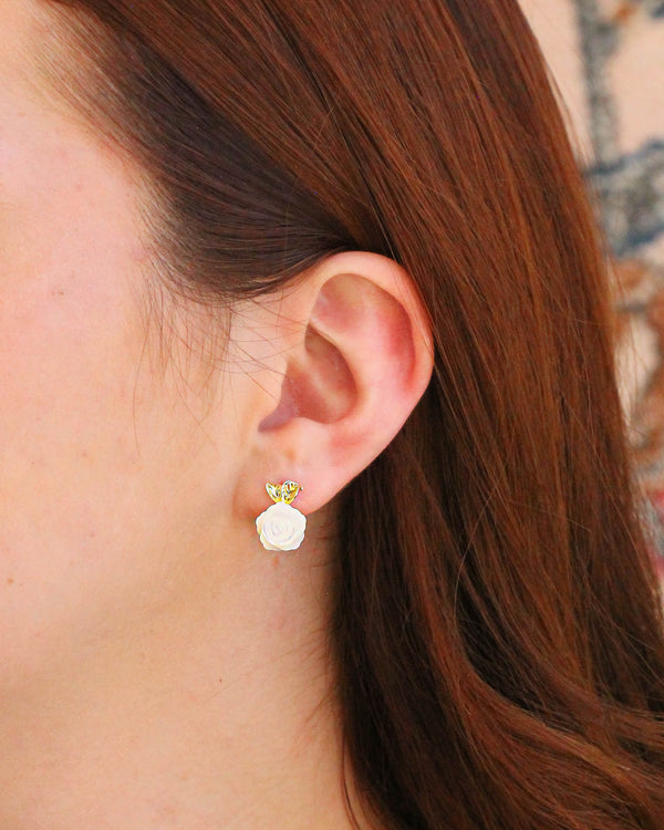 Aretes Madre Perla Rosa