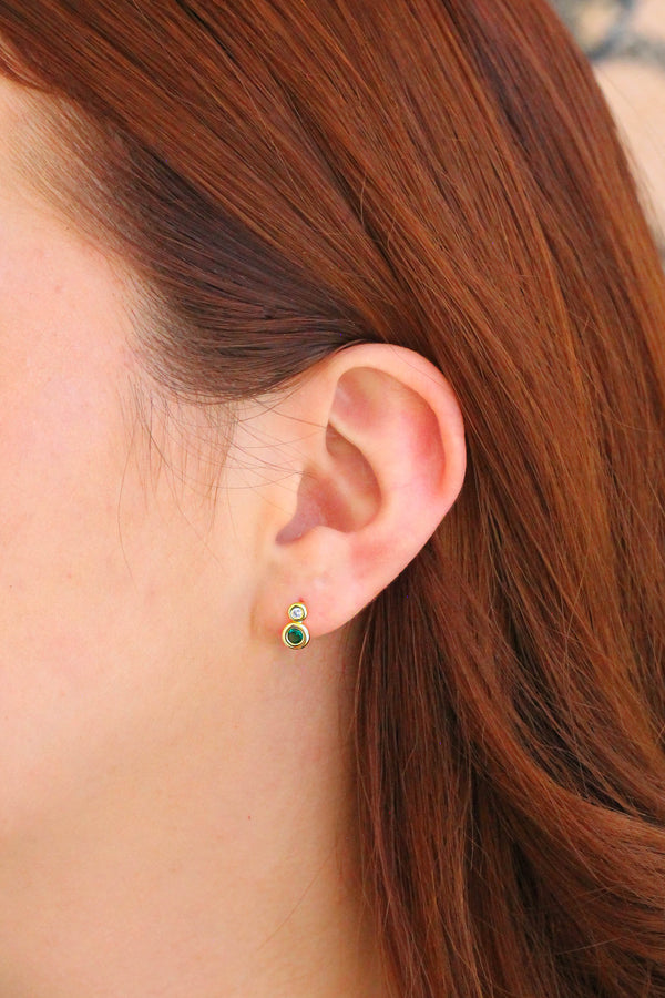 Aretes Zirconia Doble