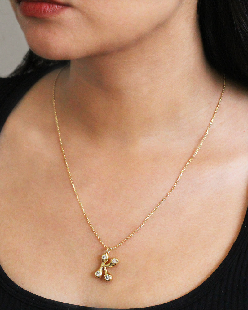 Collar inicial circonia globo K