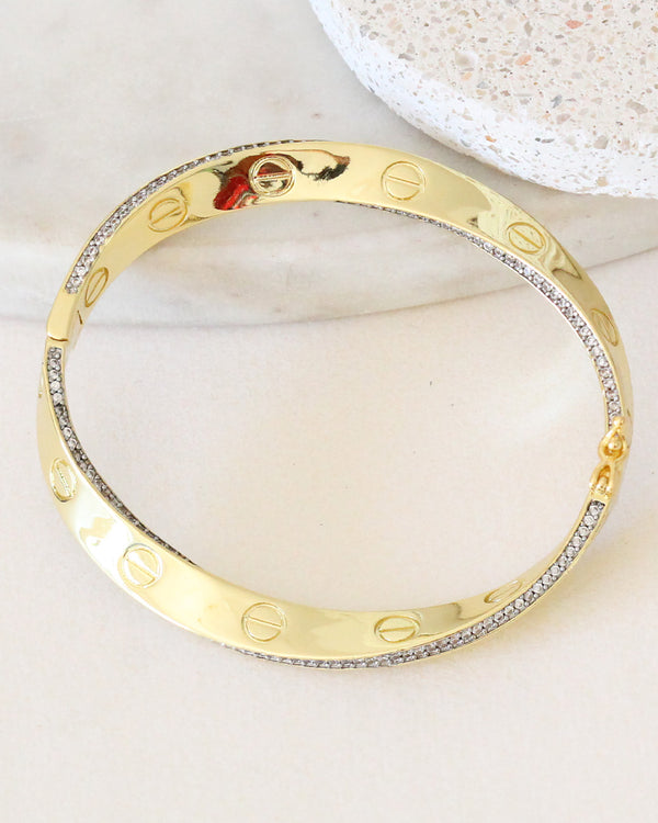 Pulsera Torcida con Zirconias