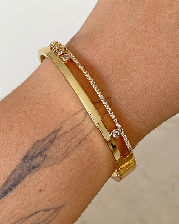 Pulsera Doble Zirconias