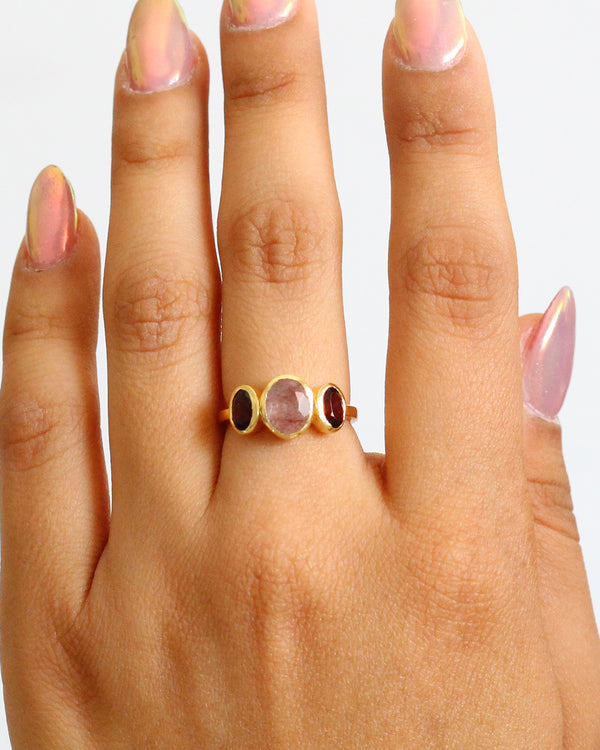 Anillo STRAWBERRY QUARTZ