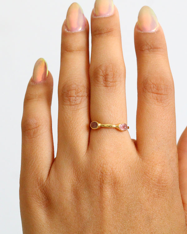 Anillo Piedras Mini STRAWBERRY QUARTZ