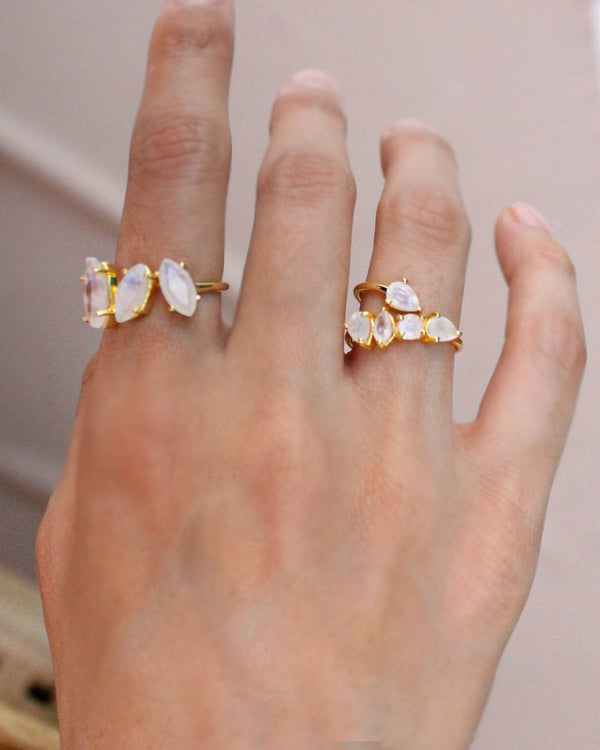 anillos con piedras naturales Pink Revolver